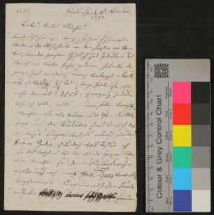 Brief von Luise Marie Anna Nicolovius an Clara von Clermont vom 15.11.1793