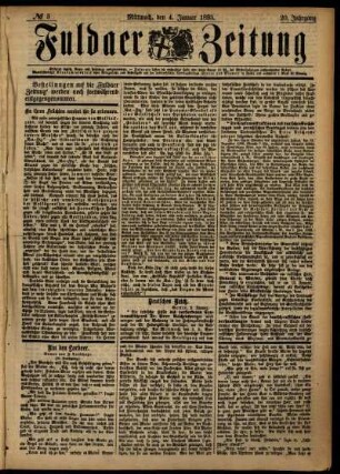 Ausgabe vom Mittwoch, den 04. Januar 1893.