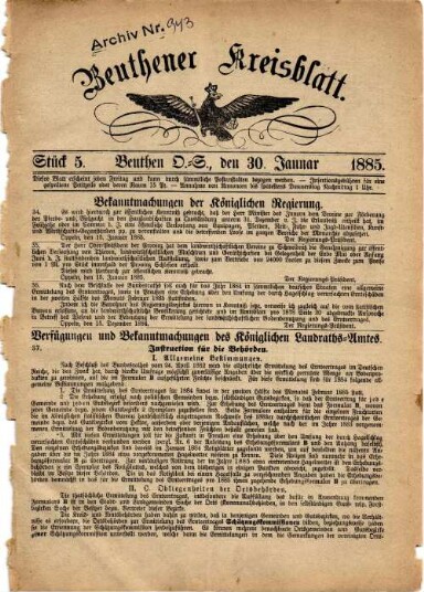 Titelseite einer Zeitung