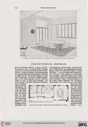 Essraum, Wohnraum, Arbeitsraum