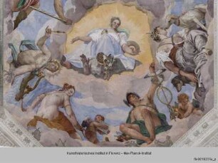 Villa Barbaro; Stanza dell'Olimpo : Der Olymp, die vier Elemente und Allegorien