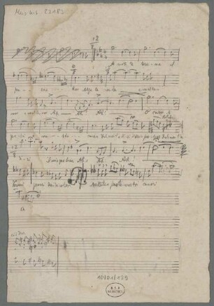 A notte torna il pescator, V, Des-Dur, Sketches - BSB Mus.ms. 23183 : [without title?]