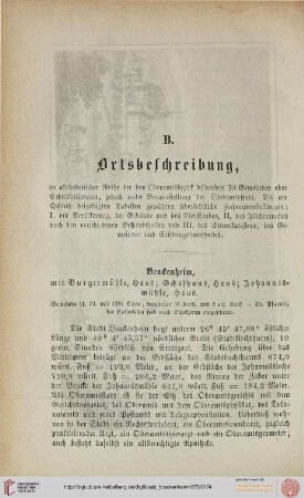 B: Ortsbeschreibung