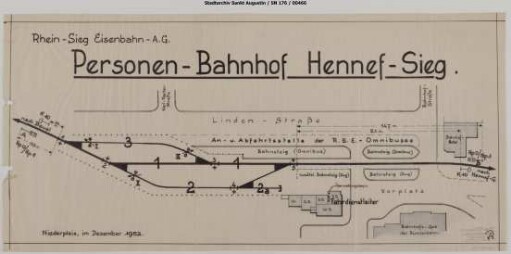 Hennef Personenbahnhof: Gleisplan