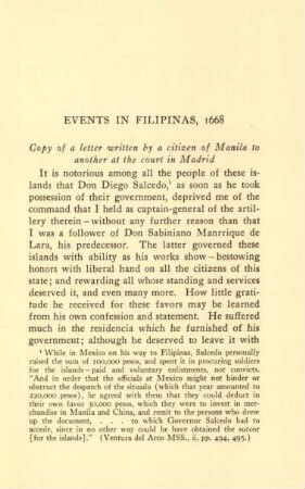 Events in Filipinas, 1668