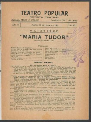 3.1921=Nr. 83: Maria Tudor : versión castellana