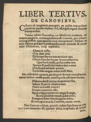 Liber Tertius. De Canonibus.