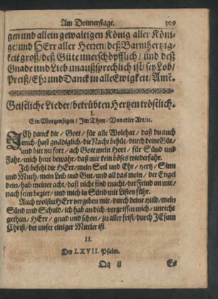 II. Der LXVII. Psalm.