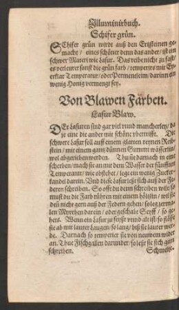 Von Blauen Farben.