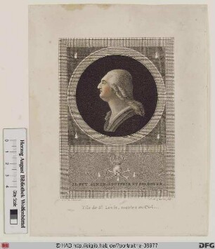 Bildnis Ludwig (Louis Auguste) XVI., König von Frankreich (reg. 1774-92)