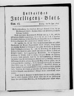 Num. 26, Ausgabe vom 30. Jun. 1815