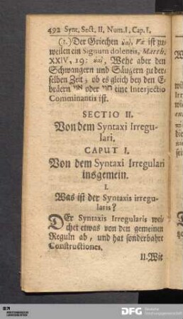 Caput I. Von dem Syntaxi Irregulari insgemein.