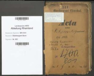 Grumbrecht, Karl geb. 11.06.1855; Bergrat; ausgeschieden 1899; Prüfungs- u. Personalakten Band 1