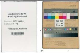 Entnazifizierung Wilhelm Holtkoetter , geb. 18.09.1900 (Betriebswart)