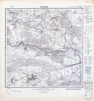 2536 (alte Nr.: 1132) Spornitz, Meßtischblatt (4 cm - Karte)