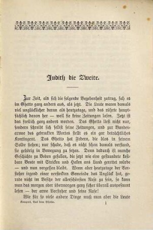 Gesammelte Schriften, 1. Aus dem Ghetto