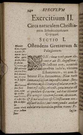 Sectio I. Ostendens Gretzerum & Pelagianum.