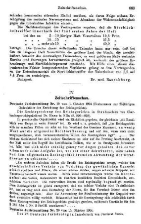 663-664, IV. Zeitschriftenschau