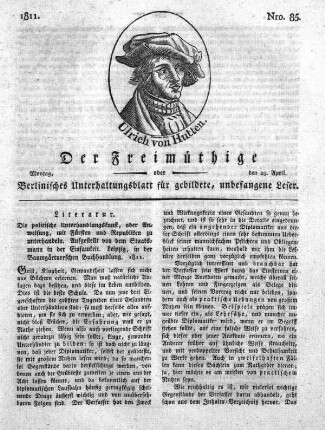 Nro. 85, Montag, den 29. April 1811