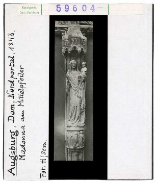Augsburg, Dom: Nordportal, Madonna am Mittelpfeiler