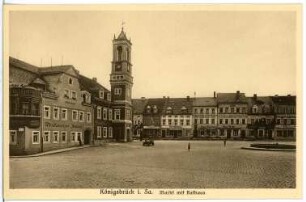 Königsbrück. Markt mit Rathaus