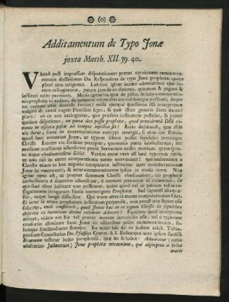 Additamentum de Typo Jonae