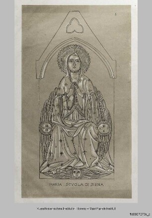 Maria, von Cherubim getragen (nach einem Bild der ehemaligen Sammlung Ramboux, heute im Keresztény Múzeum in Esztergom)