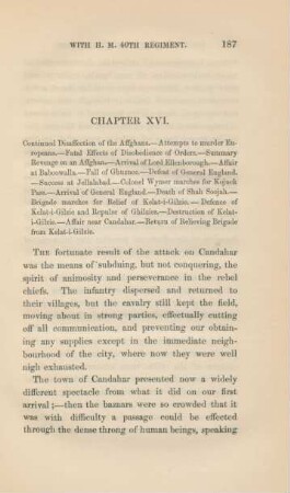 Chapter XVI. Continued disaffection of the Affghans ...