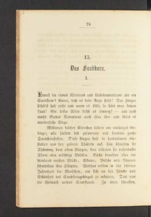 13. Das Sandkorn.