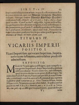 Titulus IV. De Vicariis Imperii.