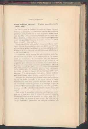 Museo histórico nacional: "El clero argentino desde 1810 á 1830"