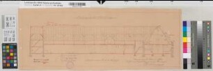 Wocklum (Balve) Ökonomiegebäude Kuhstall Längsschnittt 1928 1 : 100 23 x 66 Pause Landsberg-Velensches Bauamt Landsberg-Velen Nr. 805