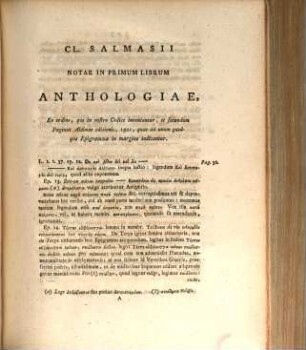 Anthologia graeca. [4], Hieronymi de Bosch Observationes et notae in anthologiam graecam