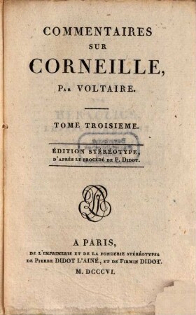 Commentaires sur Corneille, 3