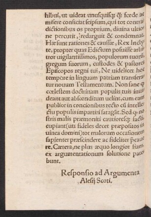 Responsio ad Argumenta Alesii Scoti.