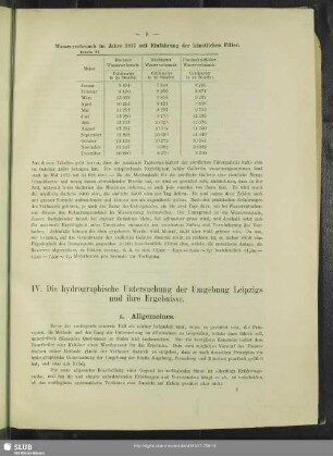 IV. Die hydrographische Untersuchung der Umgebung Leipzigs und ihre Ergebnisse