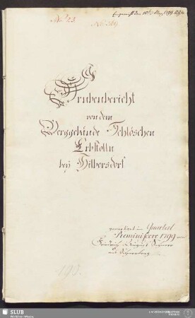 Grubenbericht von dem Berggebäude Schlöschen Erbstolln bey Hilbersdorf - 17.6288 4.