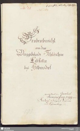 Grubenbericht von dem Berggebäude Schlöschen Erbstolln bey Hilbersdorf - 17.6288 4.