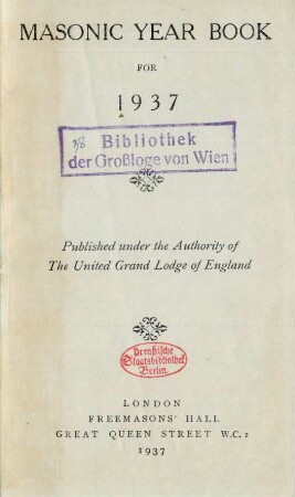 1937: Masonic year book