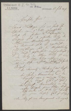 Brief an Friedrich Wilhelm Jähns : 13.02.1869