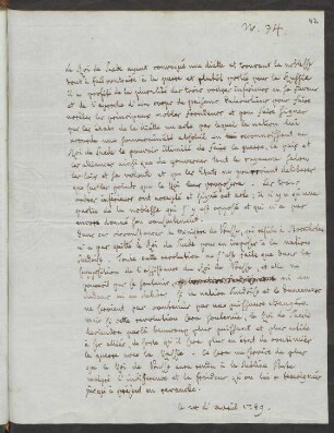 34. Bericht, 24. April 1789