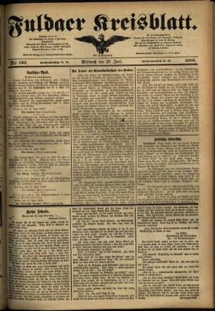Ausgabe vom Mittwoch, den 20. Juni 1906.