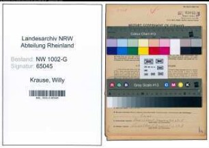 Entnazifizierung Willy Krause, geb. 01.01.1891 (Maler)