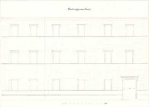 Gärtner, Friedrich von; Athen (Griechenland); Königliche Residenz (Athener Schloss) - Nordfassade (Aufriss)