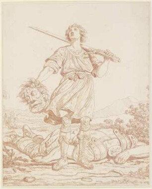 David als Sieger über den Riesen Goliath