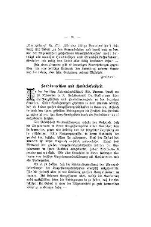 Landkonzellen und Handelsfreiheit