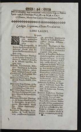Catalogus scriptorum, a Beato Viro editorum.
