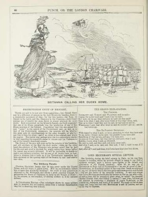 Britannia calling her ducks home