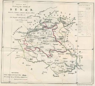 Sketch map showing the Subah of Berar
