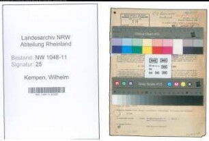 Entnazifizierung Wilhelm Kempen , geb. 20.01.1895 (Autoschlosser)